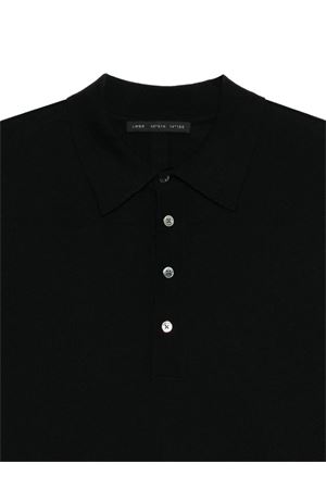 Polo in lana merino nero LOW BRAND | L1MFW25266730D001